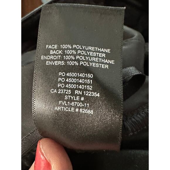 BABATON Aritzia Command Cropped Pant Mid-rise Vegan Leather Black Pants - Sz 2 - Picture 6 of 6